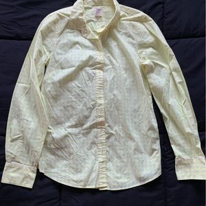 Neon green and white boxed print top